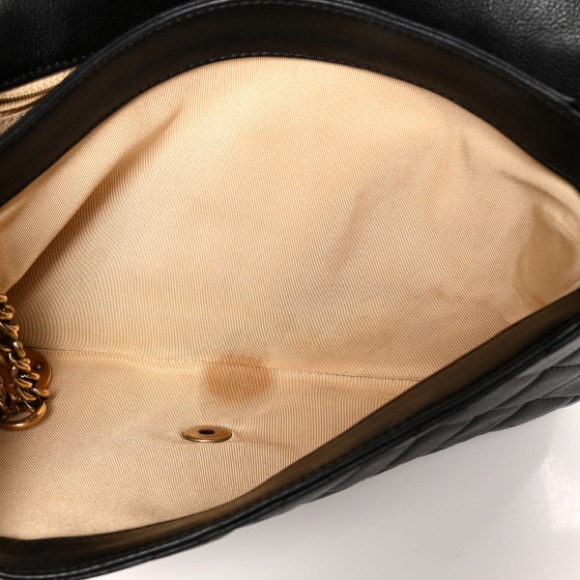 CHANEL Calfskin Quilted Medium CC Classic Flap bag Like New Black purse Pristine - Picture 10 of 16